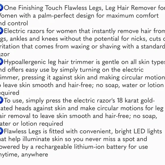 Flawless Legs,Leg Hair Remover for Women,Electric Razor for Women with LED Light